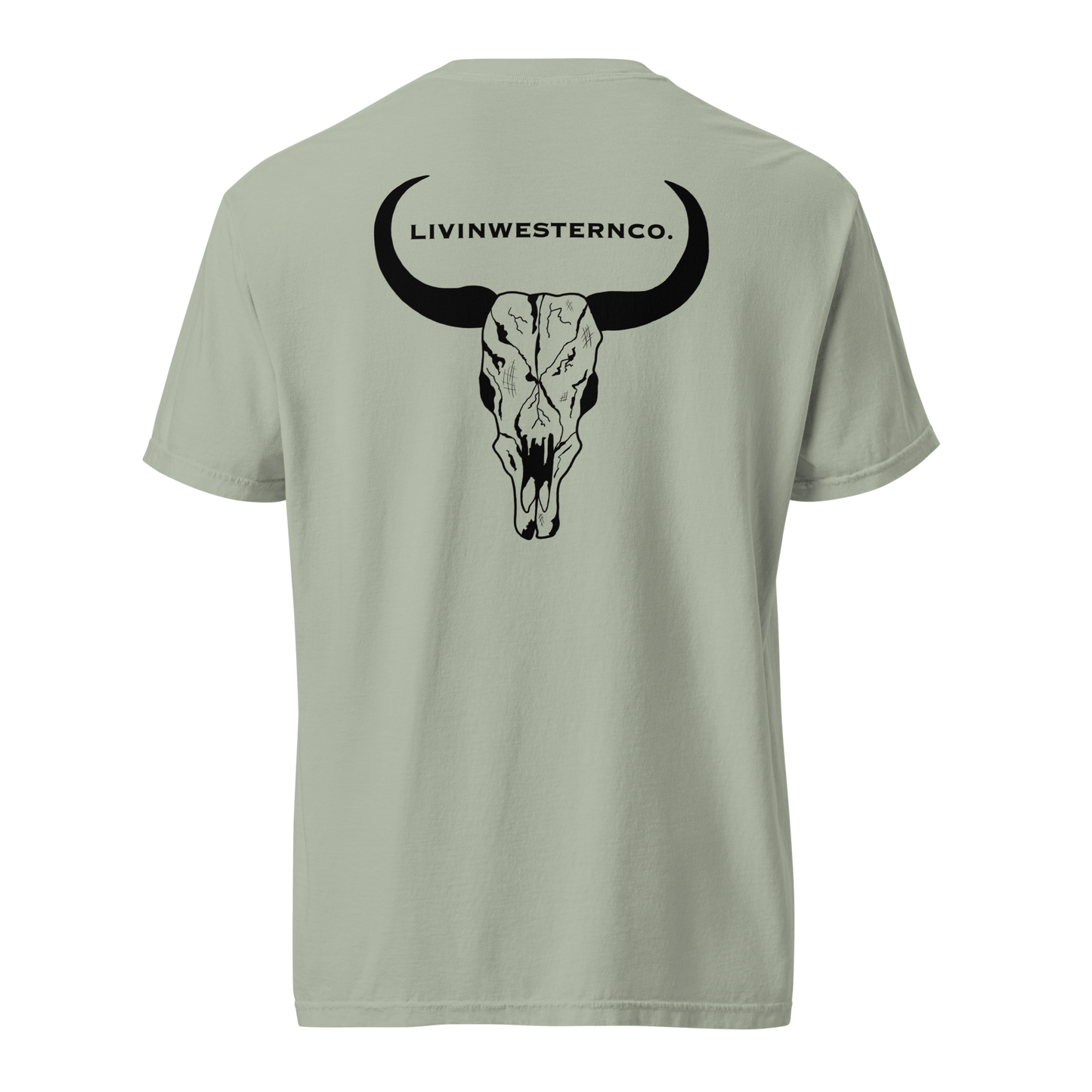 Unisex Bull Skull Heavyweight T-Shirt - Sandstone