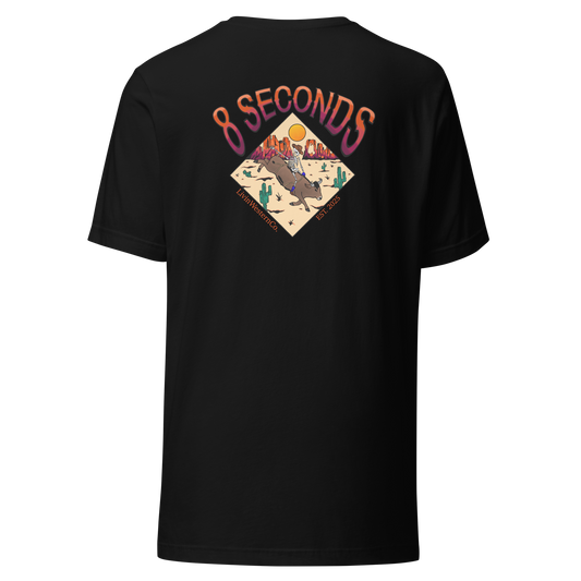 Unisex 8 Seconds T-Shirt - Black